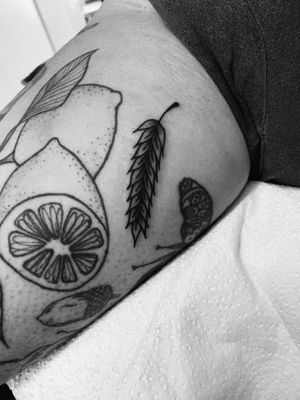 Capture the beauty of nature with this detailed illustrative wheat tattoo by artist Laurel. Perfect for those who appreciate the simplicity and elegance of wheat motifs.