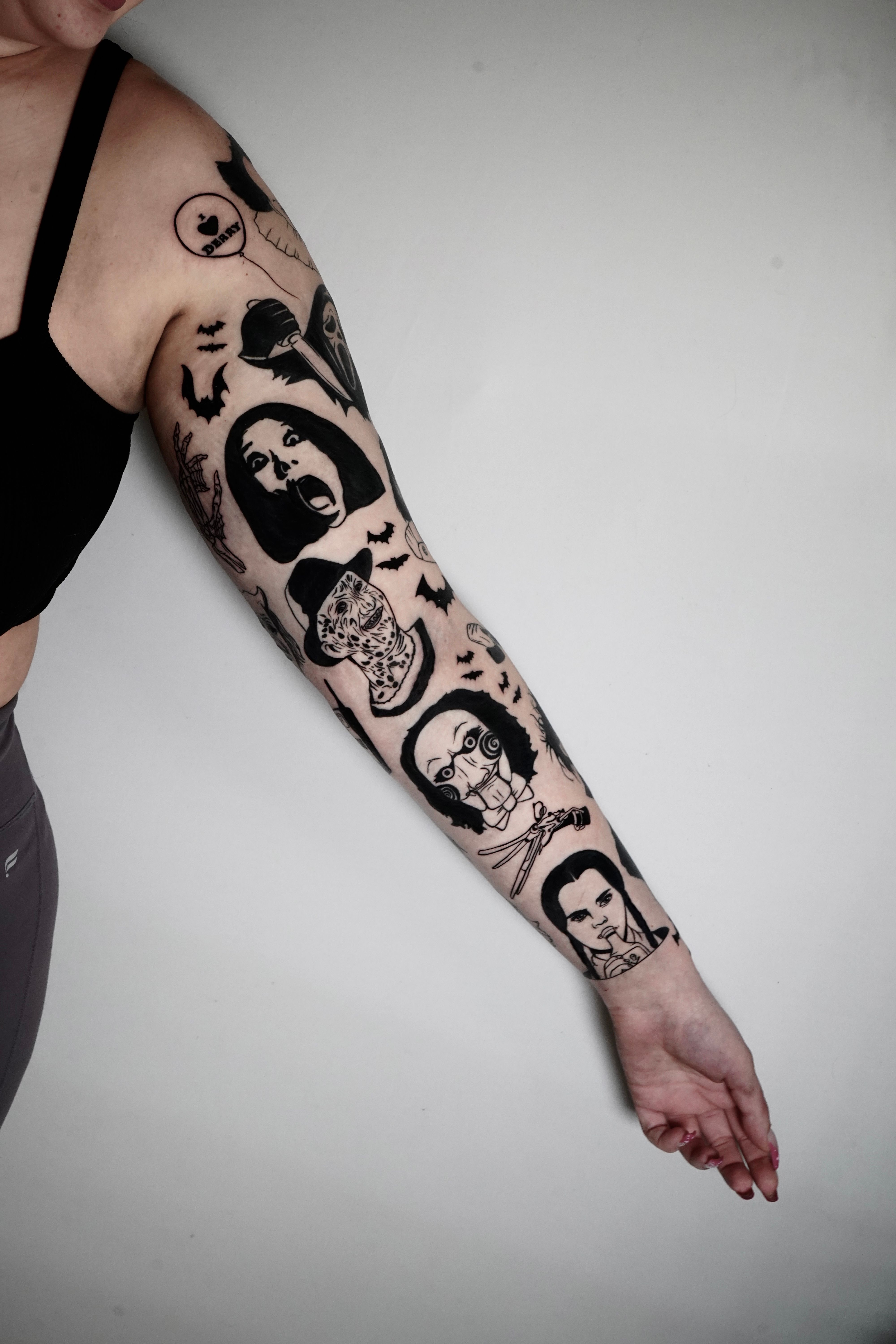25 Sheets Different Black Small Tattoo Design Horror Skeleton Unique  Temporary Tattoo Sticker Body Art Fake Hands Tatoo. - Temporary Tattoos -  AliExpress