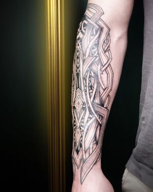 "Journey into the heart of Viking symbolism with this neoviking tattoo, a testament to strength, courage, and timeless art."
