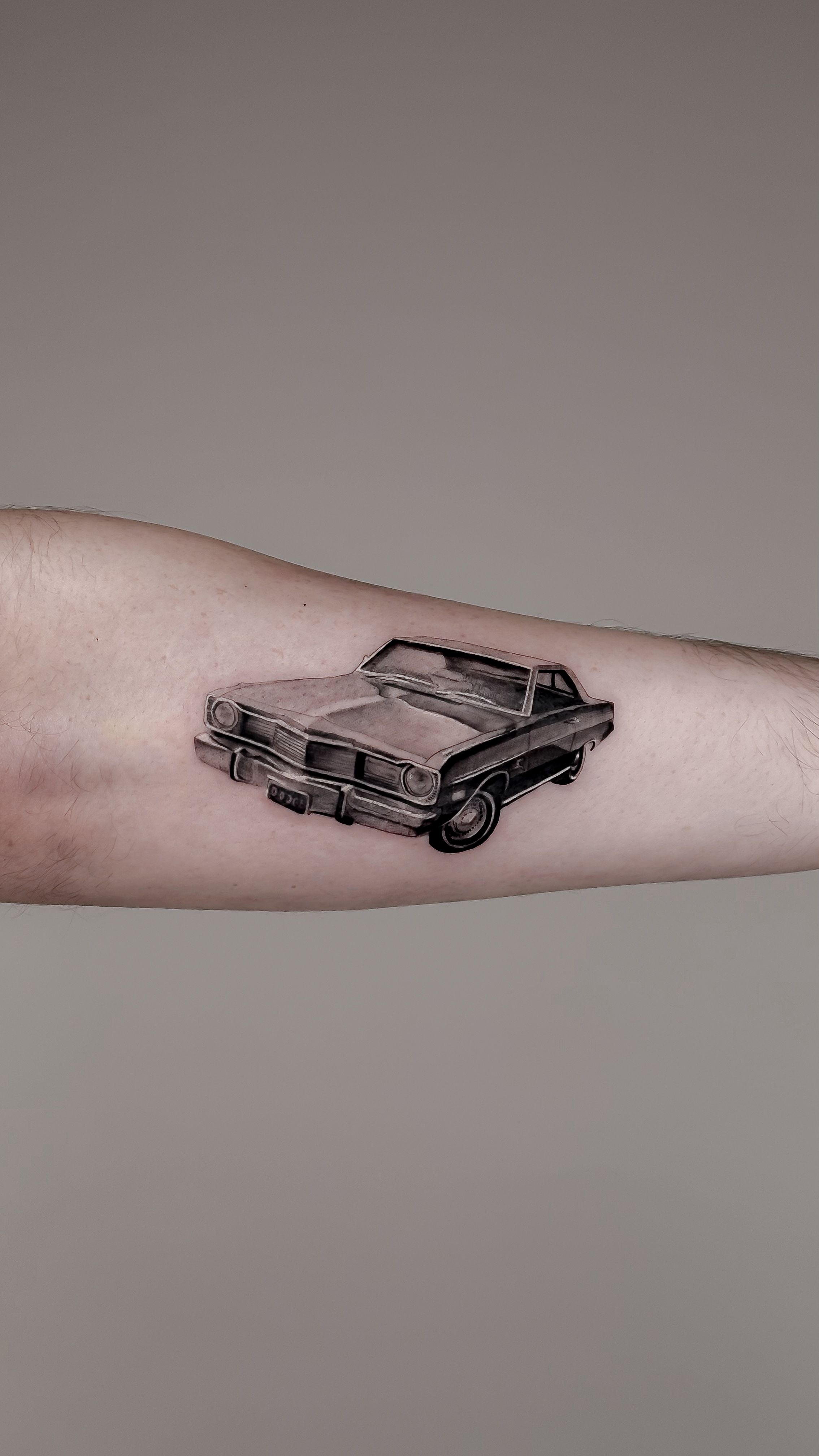 A toaster that looks like a tank less detail simple cartoon tattoo idea |  TattoosAI