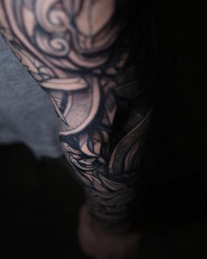 "Capturing the essence of Norse resilience, this tattoo intricately weaves Viking symbolism into a contemporary masterpiece."
