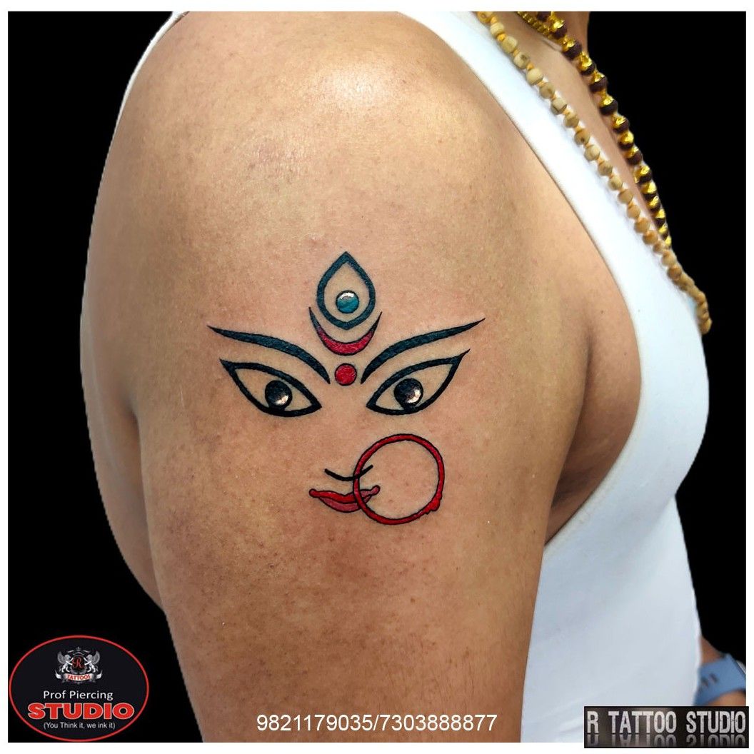 Maa Durga Tattoo- trishul tattoo-maa durga trishul tattoo-Navratri special  mehndi #shortsvideo - YouTube