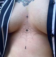 Web-like Sternum Tattoo