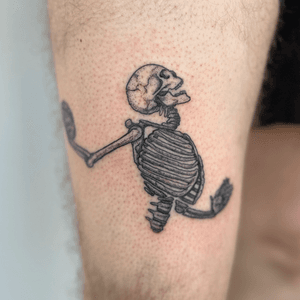 Dotwork Skeleton with Brain and Heart