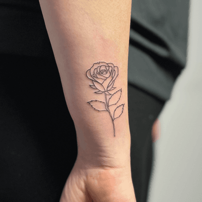 Fineline/Floral Rose
