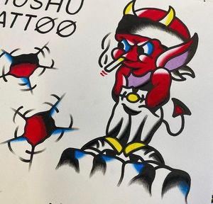Traditional flash featuring a gangster hot stuff devil 