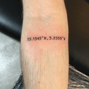 Small Lettering/Numbers Location of Grandfather's Ashes