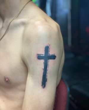 Cross done by @jehtattoos.ink