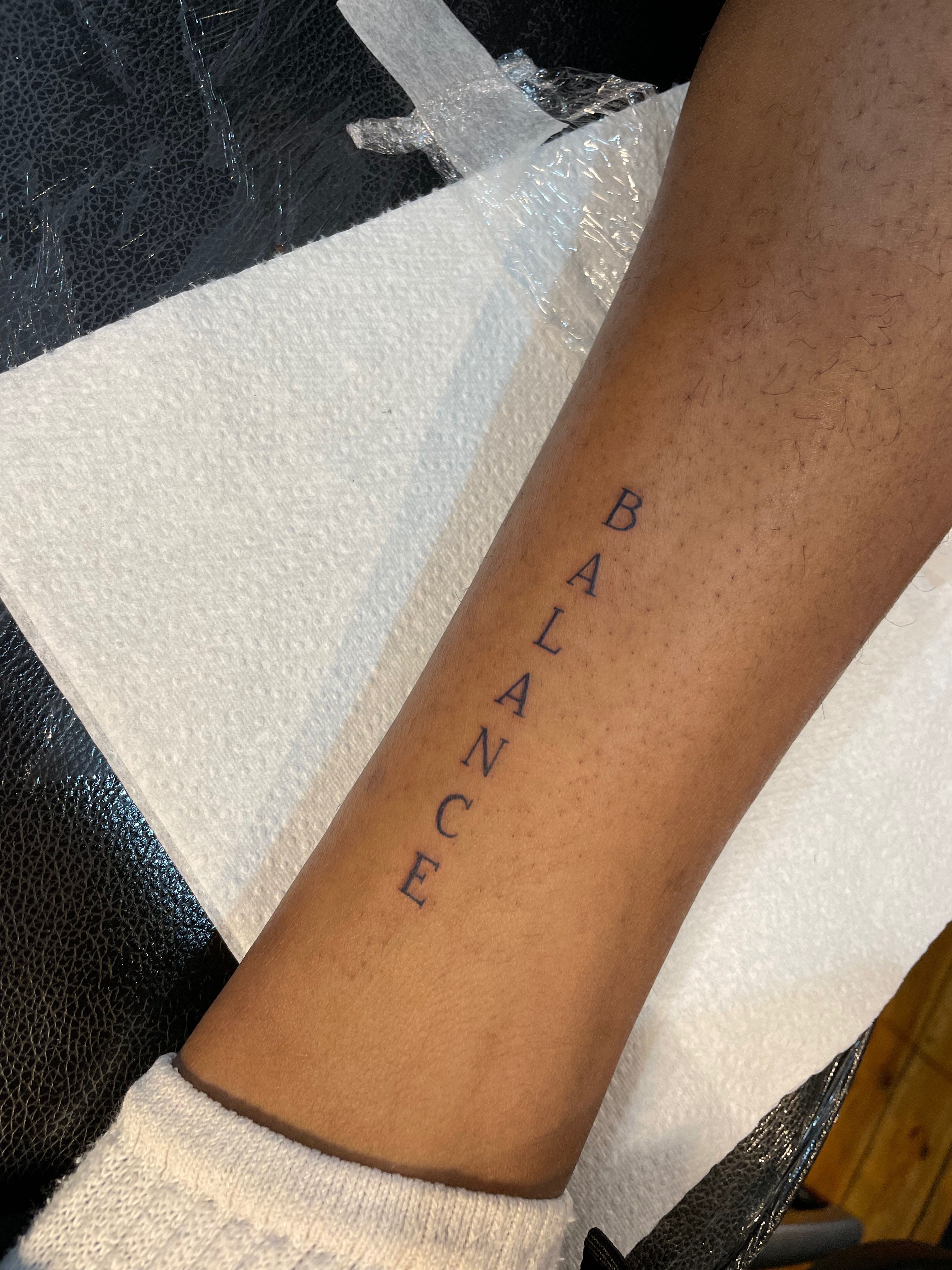 Fine line word tattoo - Avantgarde Tattoo Barcelona