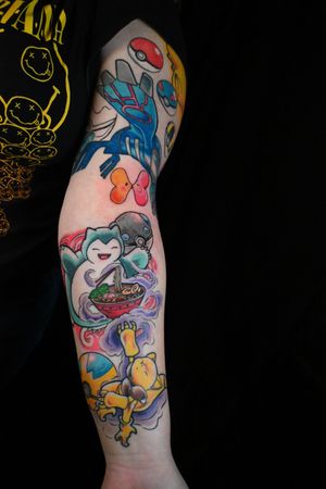 Pokémon Sleeve color character tattoo 