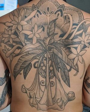 Floral Geo Back Piece 