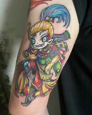 Final Fantasy video game character color tattoo 