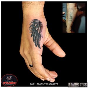 Wing Tattoo On Hand (Cover-up)..#wing #coverup #coveruptattoo  #ink #inked #tattoo #tattooed #tattooing #handtattoo #wingtattoo #tattooonhand #tattooidea #tattooideas #tattoogallery #besttattoo #art #artist #artwork #rtattoo #rtattoos #rtattoostudio #ghatkopar #ghatkoparwest #mumbai #india