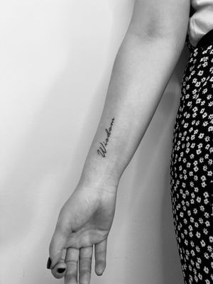 Get a delicate and intricate tattoo by Oliver Soames, known for his fine line work and small lettering designs. Perfect for a subtle yet meaningful tattoo.