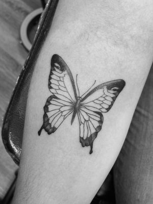 Get a stunning illustrative butterfly tattoo by the talented artist Ronny East. Elevate your body art with this beautiful design.