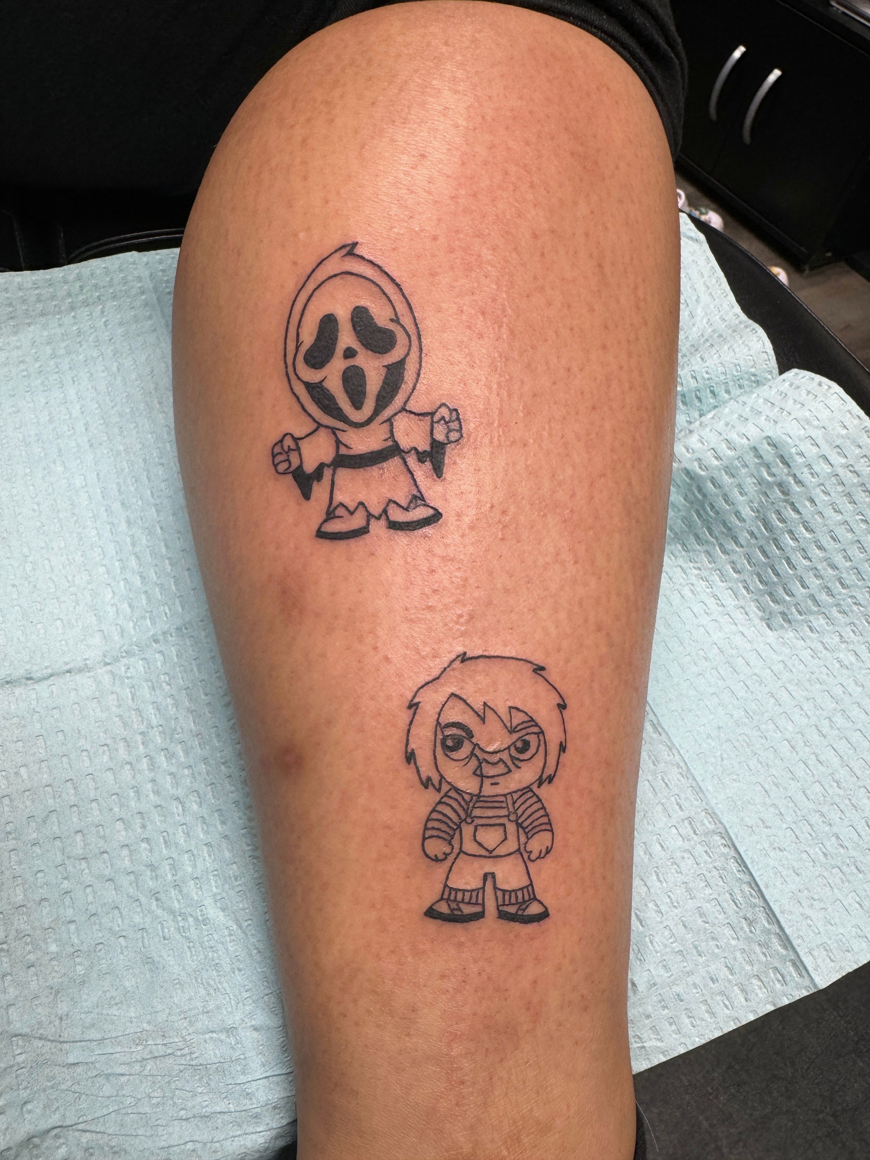 Small Fine Line Ghost Temporary Tattoo - Set of 3 – Tatteco