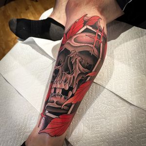 Skull in Coffin Tattoo 