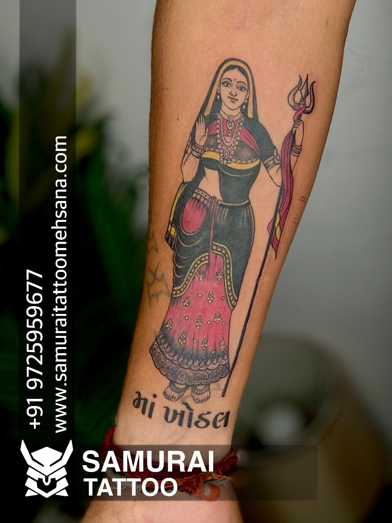 Divine Grace on Skin: Khodal Goddess Tattoo at Tushar Singh's Tattoo  Studio