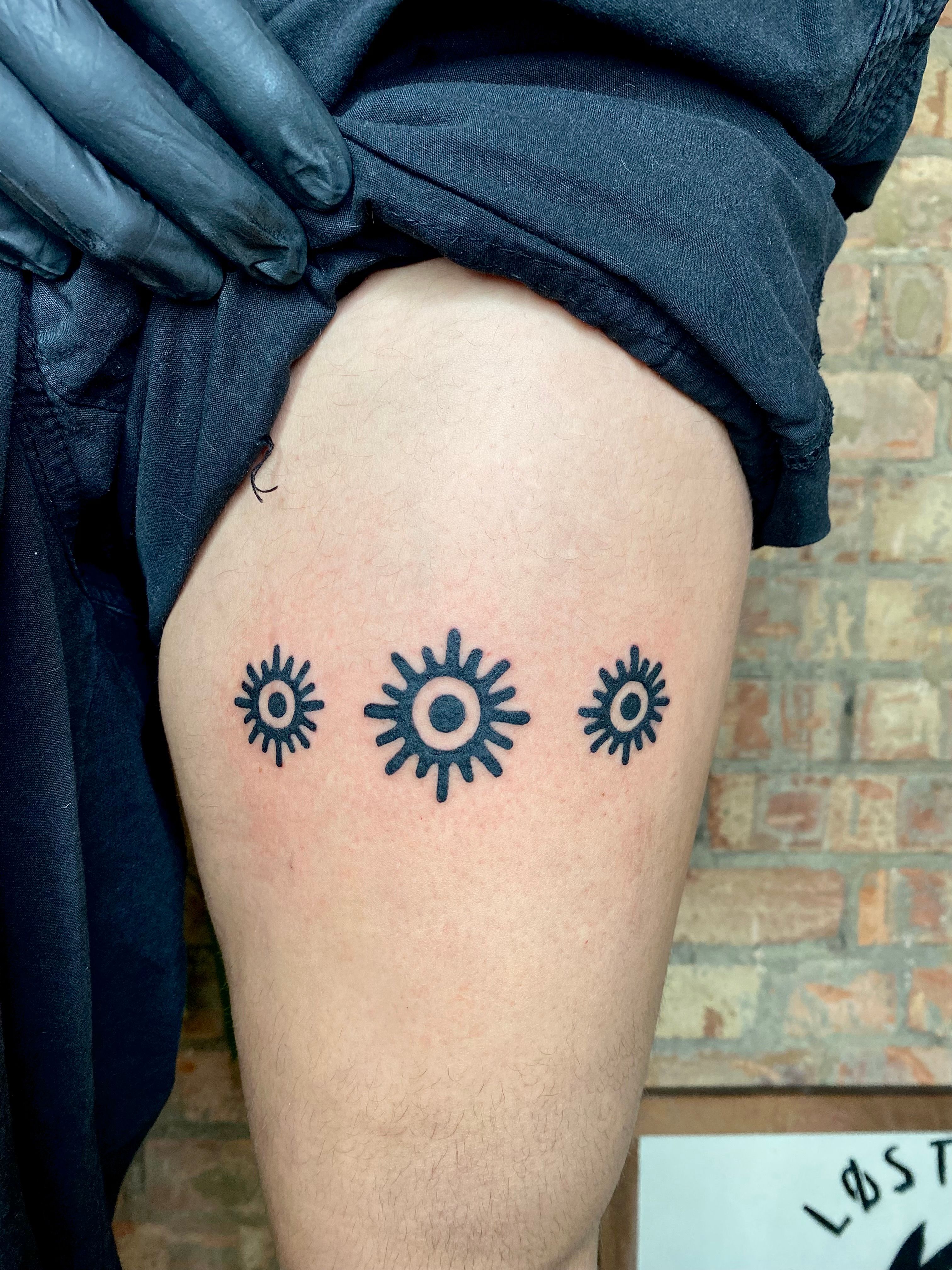 Minimalist Sunrise Ring Tattoo