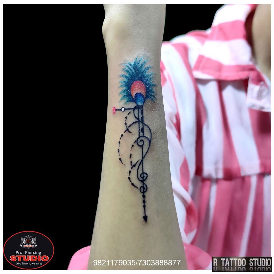 25+ Beautiful Flute & feather tattoo designs | Peacock feather tattoo |  flute tattoo | tattoo - YouTube
