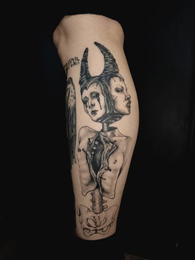 4 years healed, done on myself. Inspired by Emil Elmoth