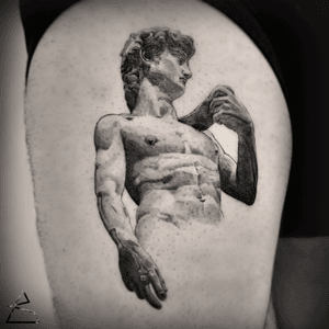 David. black and grey realism tattoo