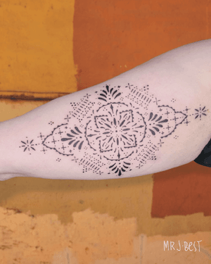 Fineline Ornamental Dotwork Tattoo