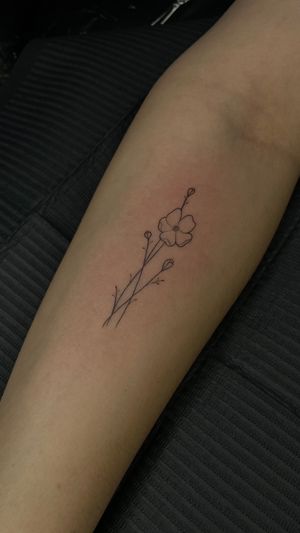 Flowers tattoo , fine line tattoo, 