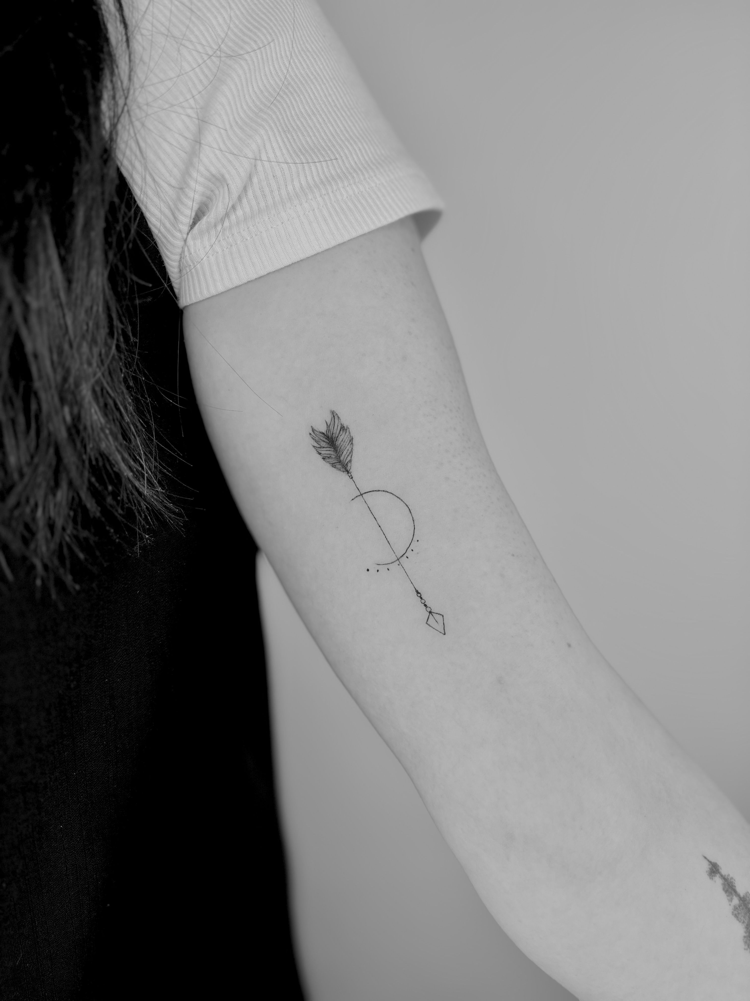 Beautiful Small Arrow Tattoo On Elbow – Truetattoos