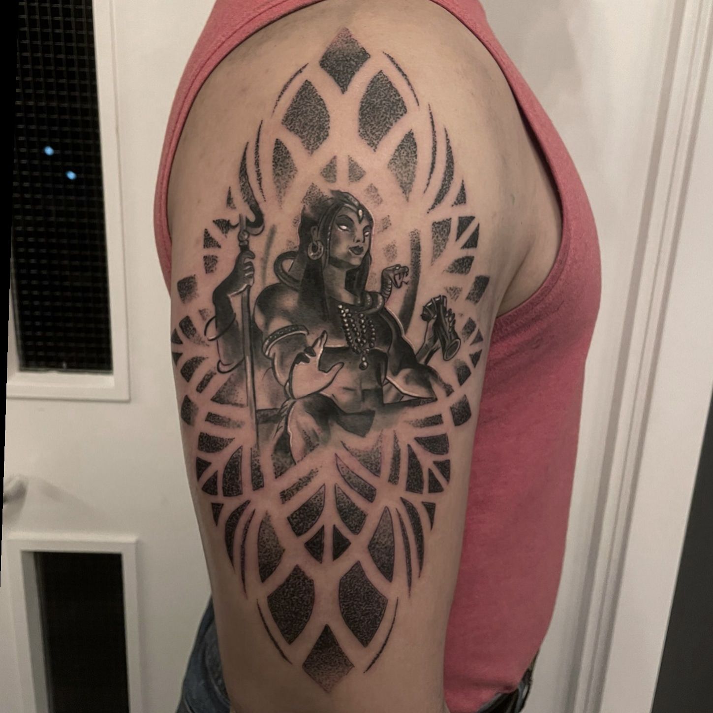 Tattoo uploaded by Robert Davies • Shiva Tattoo by Agelos TFB #Shiva  #Hinduism #deity #traditional #AgelosTFB • Tattoodo
