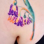 Floral tattoo * Abstract oilpastel drawing * watercolor