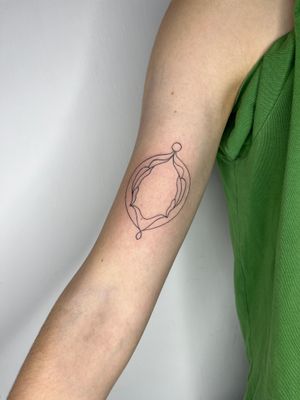 Get a unique ornamental tattoo with delicate, abstract motifs by the talented artist Michelle Harrison. Embrace the fine line art style today!