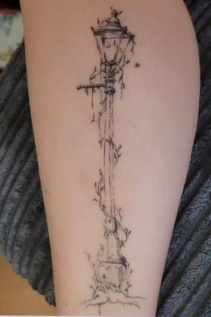 Lamppost from own photo taken, by avalon @bramble tattoo studio in London 
