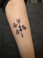 Semicolon with Butterflies