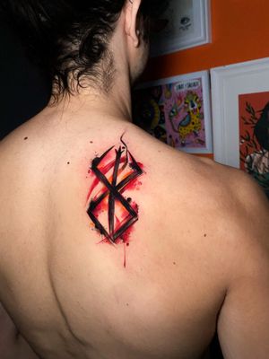 Berserk sacrifice mark tattoo watercolor anime 