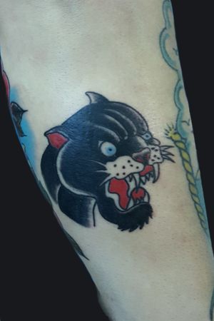 Old school panther inner forearm 