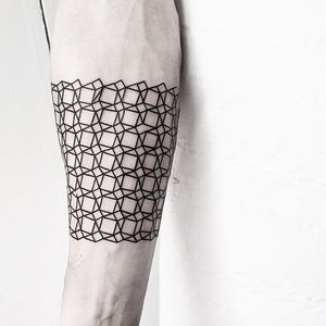 Experience the precision and beauty of Malvina Maria Wisniewska's blackwork geometric pattern design that will leave a lasting impression.