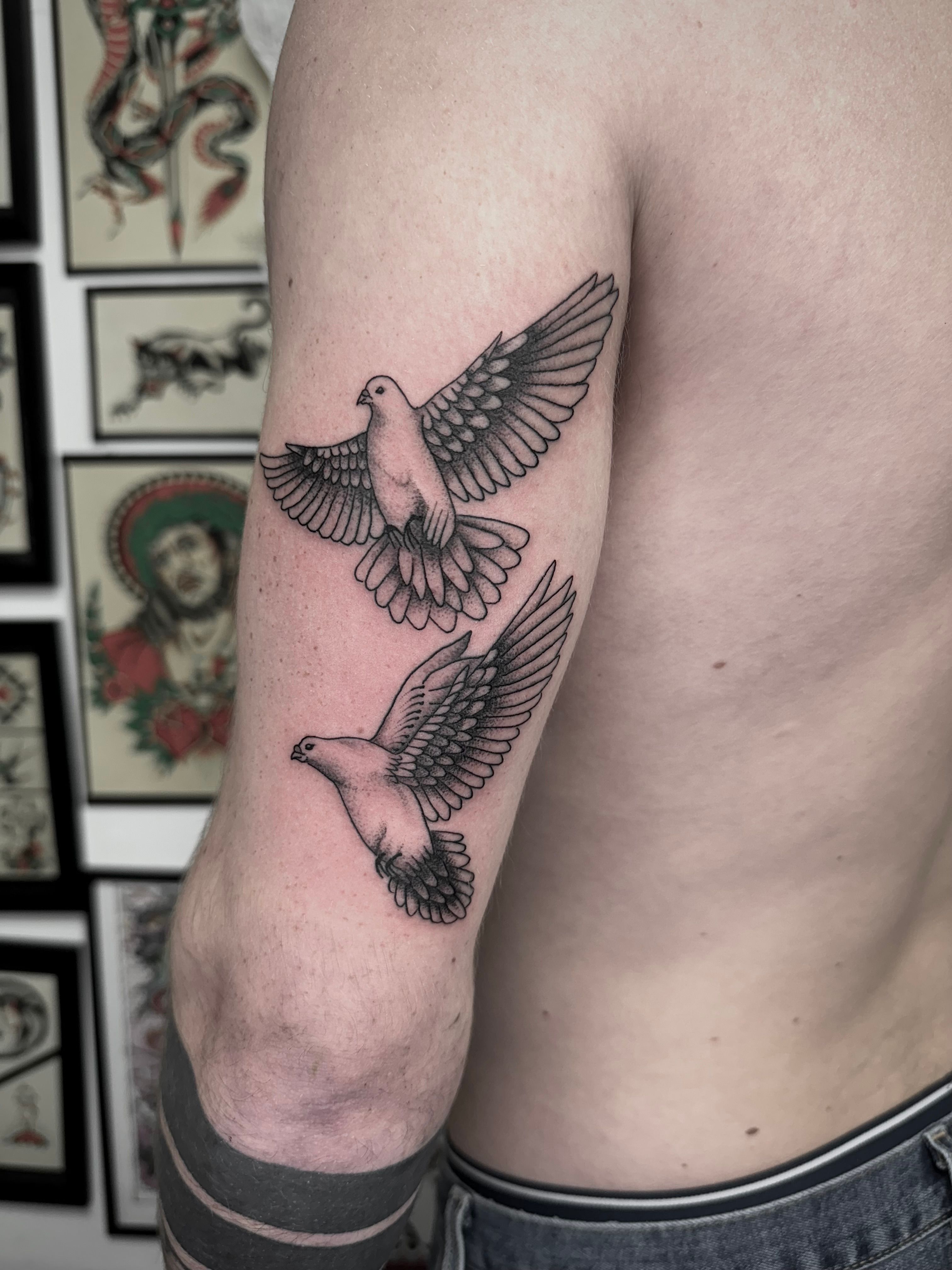 Pin by Amanda Nelson on tats | Simple wrist tattoos, Dove tattoos, Small  dove tattoos