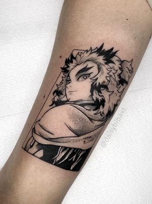 Kyojuro Rengoku ~煉獄 杏寿郎Demon slayer tattoo#rengokutattoo #demonslayertattoo #animetattoo #animetattoos #anime #manga