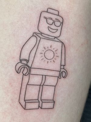 Lego tattoo, lego fine line tattoo, tattoo fine line