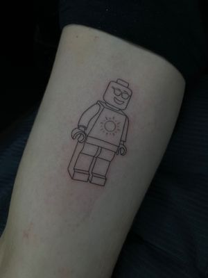 Lego tattoo fine line work, tattoo fine line , lego tattoo
