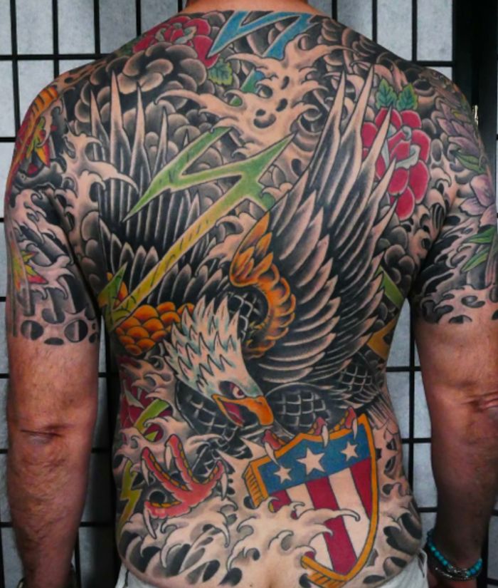 Patriotic Eagle Back Piece • Tattoodo