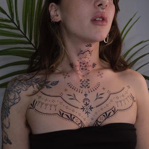Ornamental chest and throat piece 