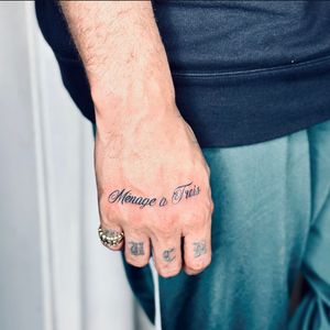 Get a beautiful and delicate small lettering tattoo done by the talented artist Tal, perfect for adding a personal touch to your body art.