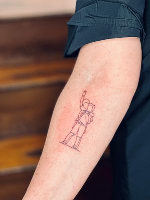 Elegant outline design created with fine line technique by talented artist Tal. Perfect for those seeking a minimalist and illustrative tattoo.