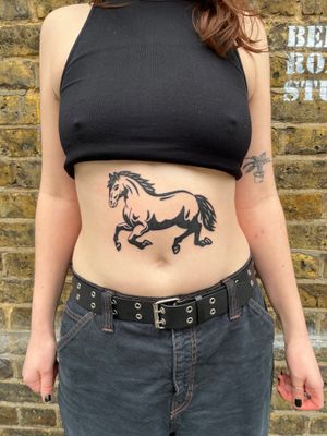Explore the beauty of illustrative blackwork with this stunning horse design by Dave Norman.