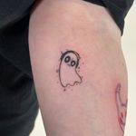 Get a unique illustrative tattoo of Napstablook from Undertale by the talented artist Saka Tattoo.