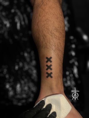 Amsterdam Flag Tattoo by Claudia Fedorovici #amsterdamtattoo #triplextattoo #claudiafedorovici #amsterdamtattooartists #tempesttattooamsterdam