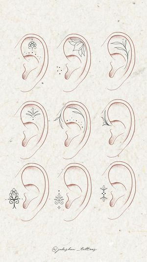 Handpoke ear tattoos!