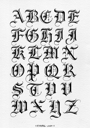 Gothic capitals alphabet, choose your initial (s) bundle discount if you choose more than 1